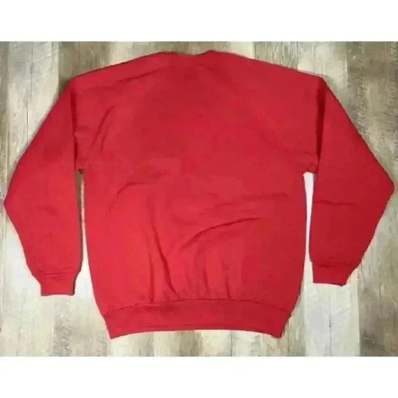 Vtg Screen Stars Ireland Sweatshirt Adult Large Red Crewneck Pullover 90s Retro - Picture 4 of 7